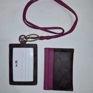 COACH Lanyard and Wallet Set